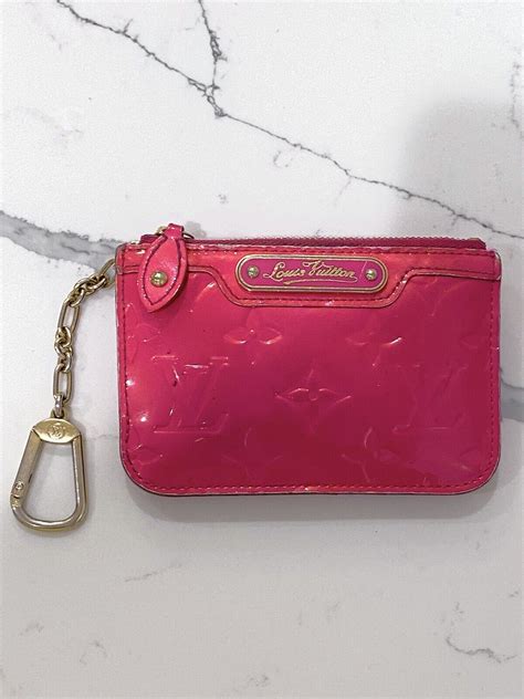 louis vuitton keychain wallet pink|knockoff louis vuitton key chain.